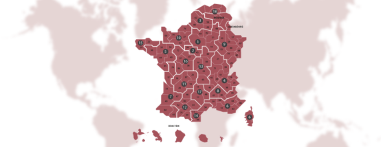 Visuel "nos implantations" représentant la carte de France